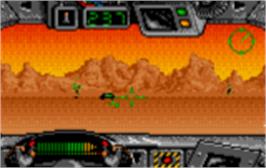 In game image of BattleWheels on the Atari Lynx.
