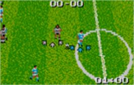 In game image of European Soccer Challenge on the Atari Lynx.