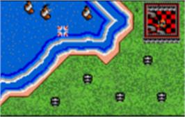 In game image of Rampart on the Atari Lynx.