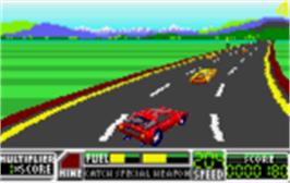 In game image of RoadBlasters on the Atari Lynx.