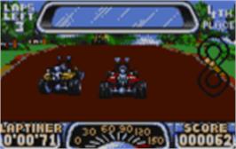 In game image of Road Riot 4WD on the Atari Lynx.