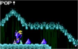 In game image of Todd's Adventures in Slime World on the Atari Lynx.