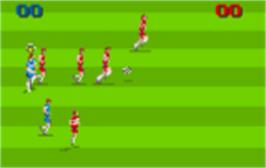 In game image of World Class Soccer on the Atari Lynx.