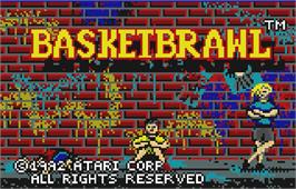 Title screen of Basketbrawl on the Atari Lynx.
