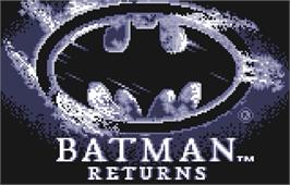 Title screen of Batman Returns on the Atari Lynx.