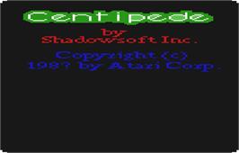 Title screen of Centipede on the Atari Lynx.