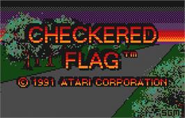 Title screen of Checkered Flag on the Atari Lynx.