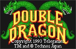 Title screen of Double Dragon on the Atari Lynx.