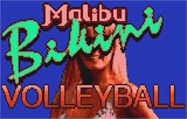 Title screen of Malibu Bikini Volleyball on the Atari Lynx.