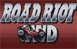Title screen of Road Riot 4WD on the Atari Lynx.