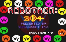 Title screen of Robotron: 2084 on the Atari Lynx.