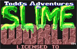 Title screen of Todd's Adventures in Slime World on the Atari Lynx.