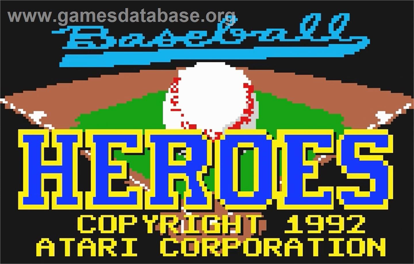 Baseball Heroes - Atari Lynx - Artwork - Title Screen