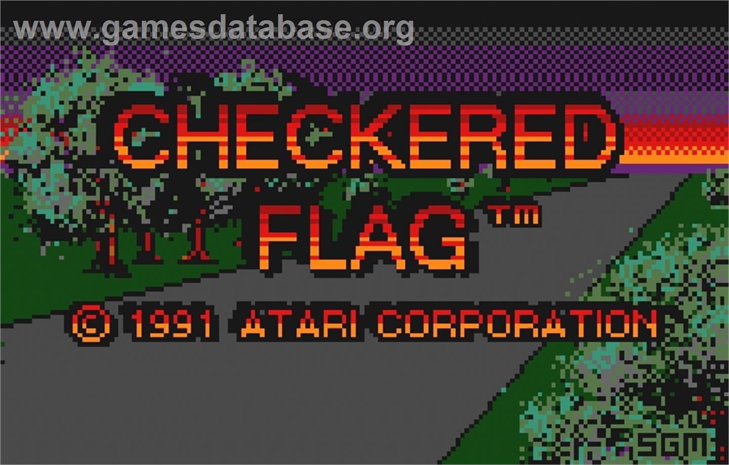 Checkered Flag - Atari Lynx - Artwork - Title Screen