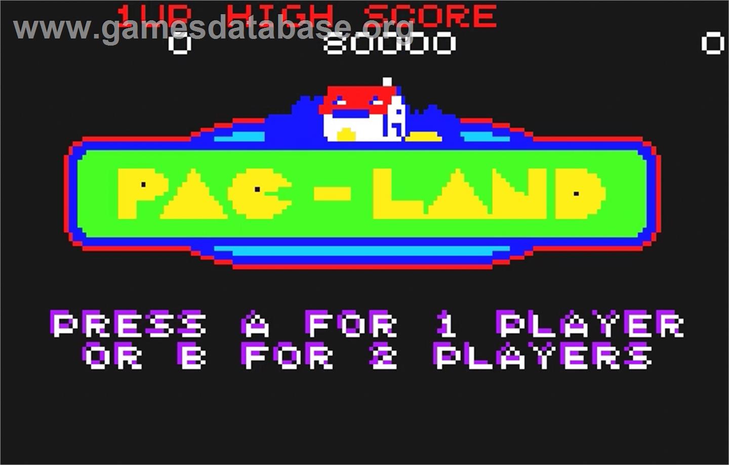 Pac-Land - Atari Lynx - Artwork - Title Screen