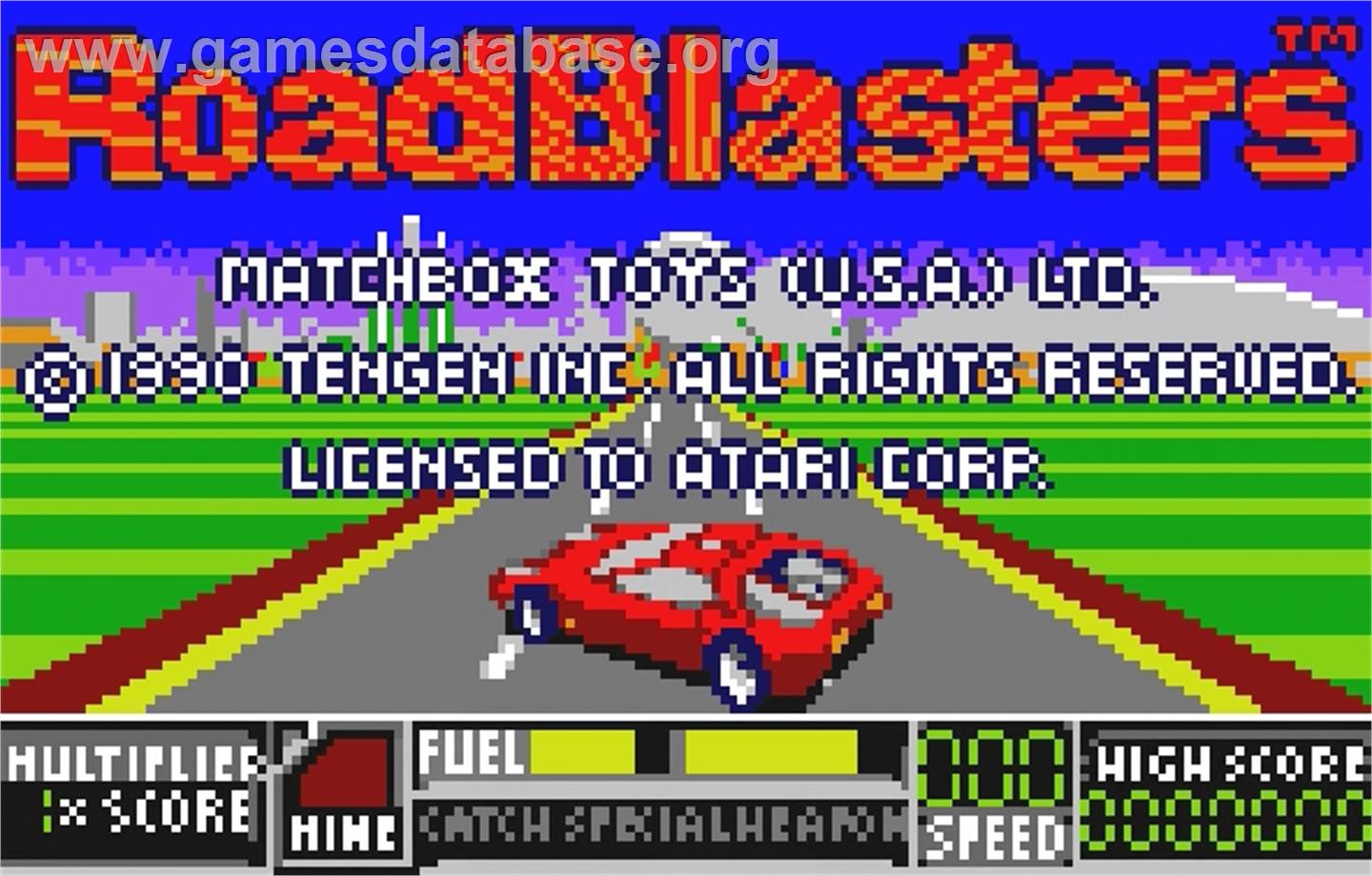 RoadBlasters - Atari Lynx - Artwork - Title Screen