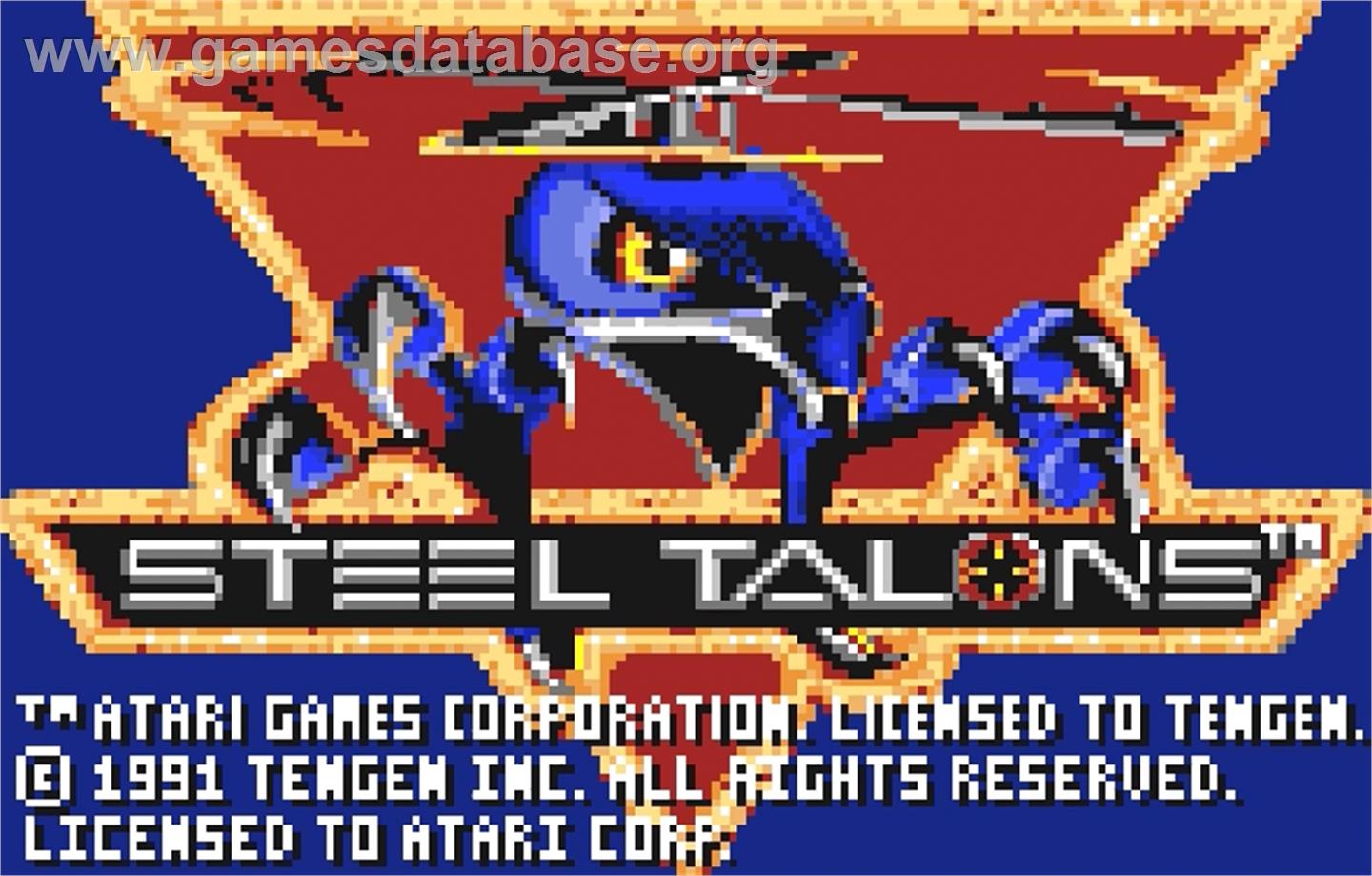 Steel Talons - Atari Lynx - Artwork - Title Screen