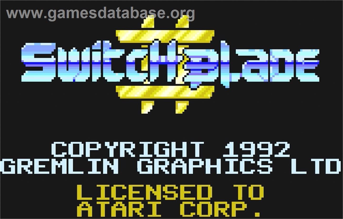 Switchblade II - Atari Lynx - Artwork - Title Screen