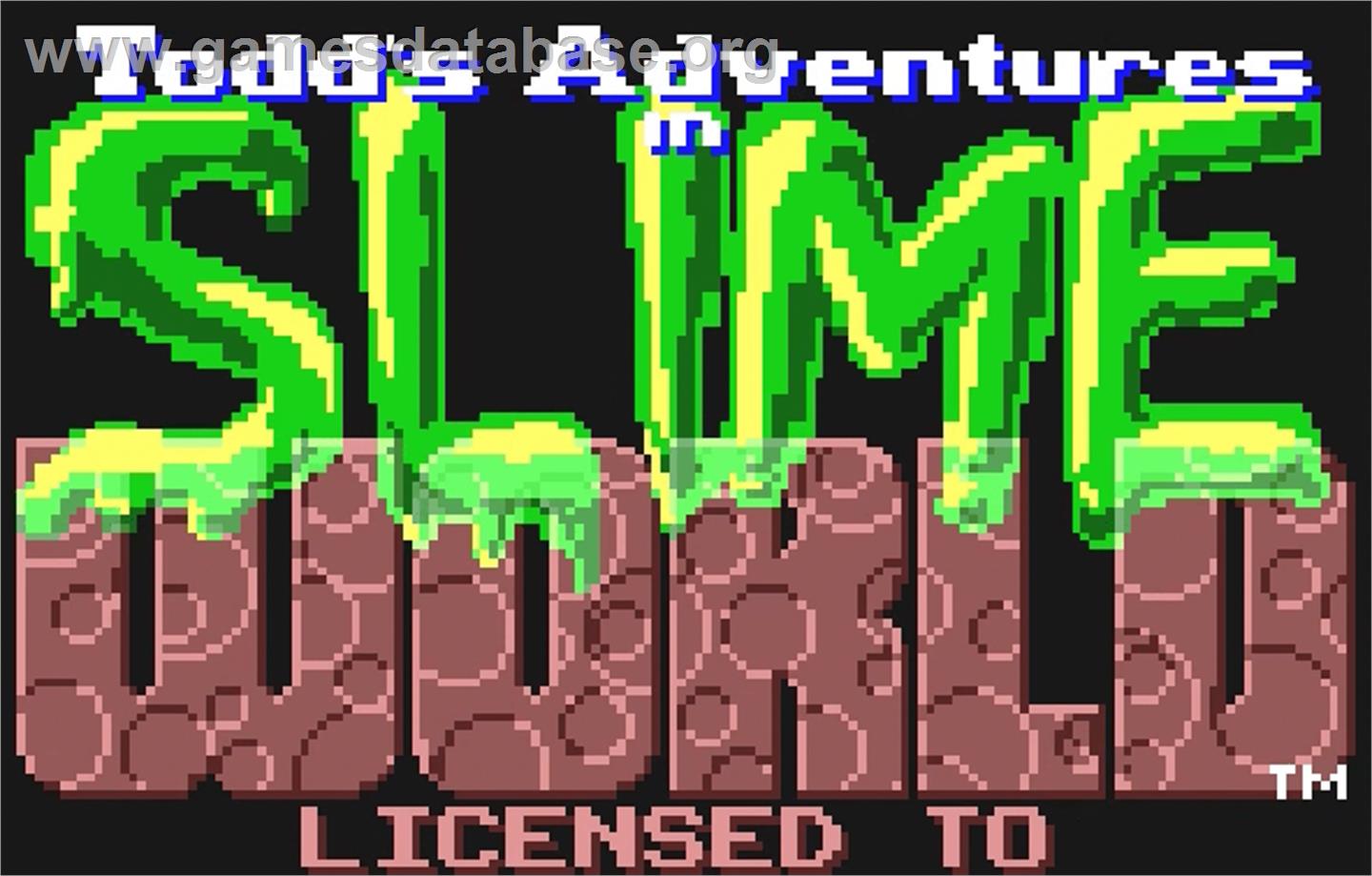 Todd's Adventures in Slime World - Atari Lynx - Artwork - Title Screen