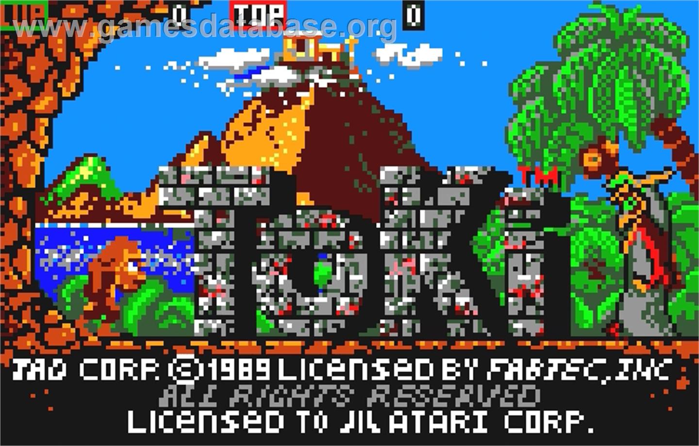 Toki: Going Ape Spit - Atari Lynx - Artwork - Title Screen