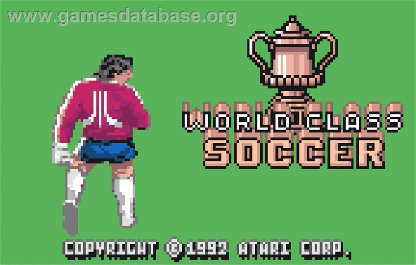 World Class Soccer - Atari Lynx - Artwork - Title Screen