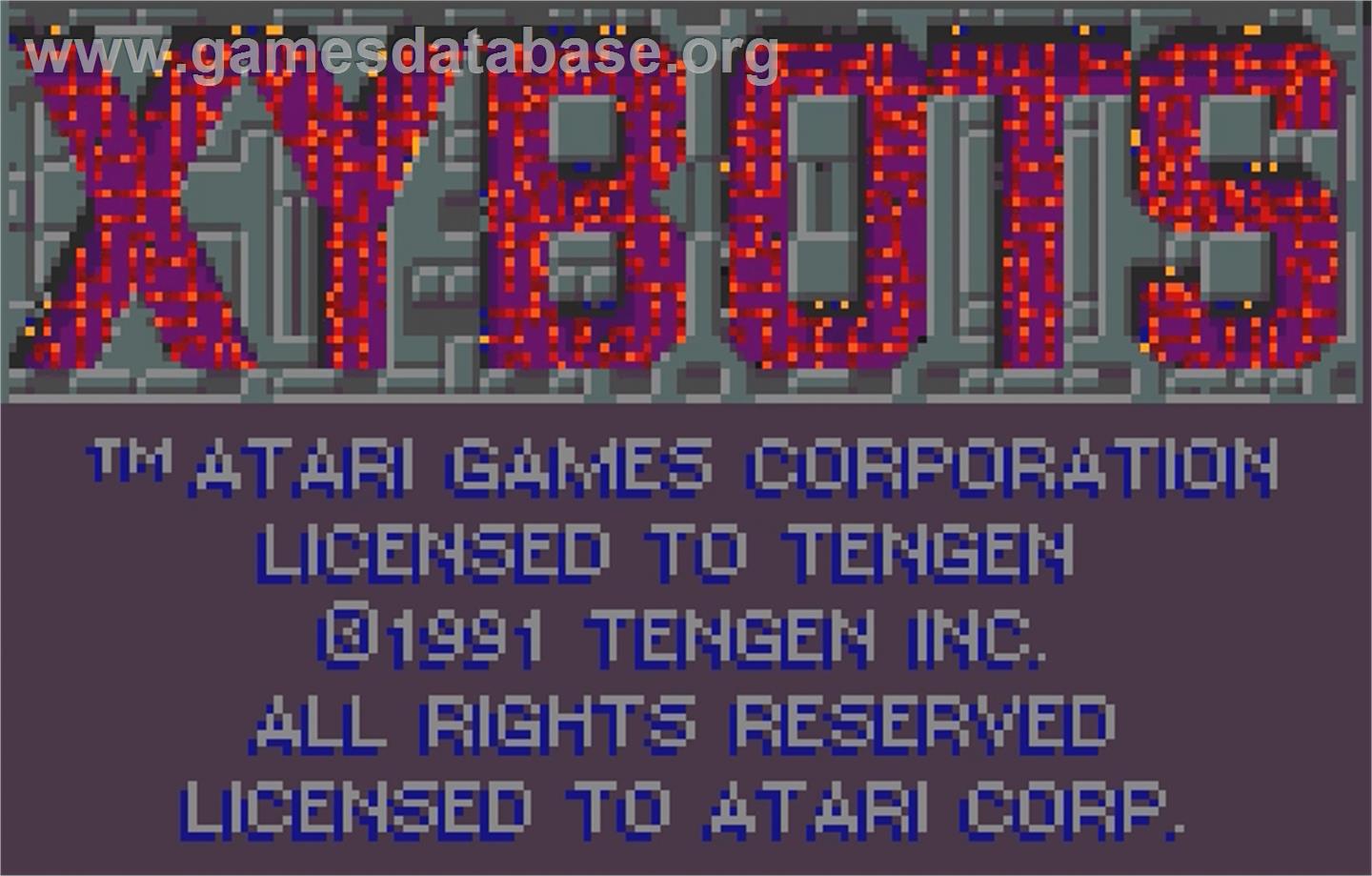 Xybots - Atari Lynx - Artwork - Title Screen