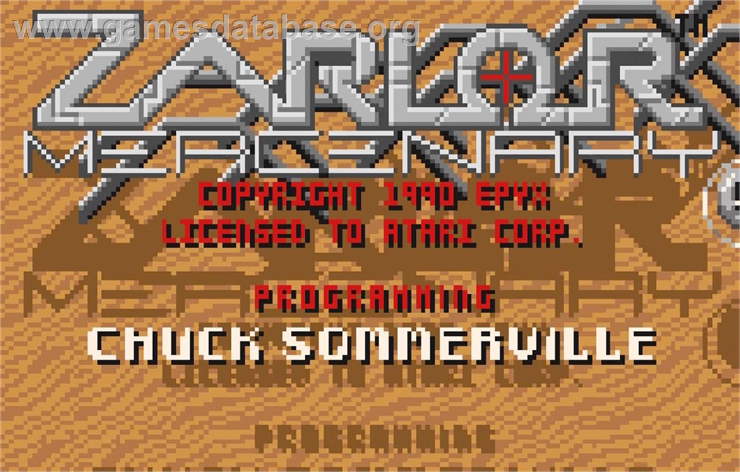 Zarlor Mercenary - Atari Lynx - Artwork - Title Screen