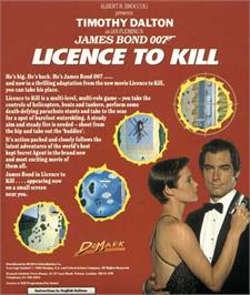 Advert for 007: Licence to Kill on the MSX 2.