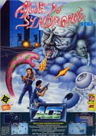 Advert for Alien Syndrome on the Sega Master System.