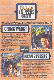 Advert for Crime Wave on the Commodore Amiga.