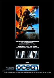 Advert for Darkman on the Commodore Amiga.