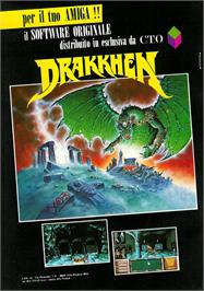 Advert for Drakkhen on the Commodore Amiga.
