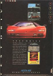 Advert for Duel: Test Drive 2 on the MSX 2.