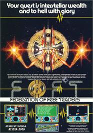 Advert for Federation of Free Traders on the Commodore Amiga.
