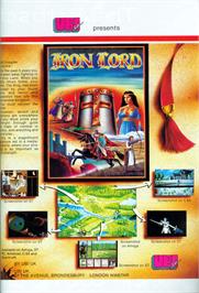 Advert for Iron Lord on the Microsoft DOS.