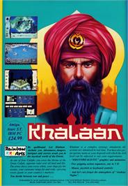 Advert for Khalaan on the Commodore Amiga.