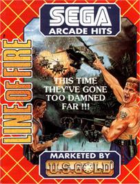 Advert for Line of Fire / Bakudan Yarou on the Commodore Amiga.