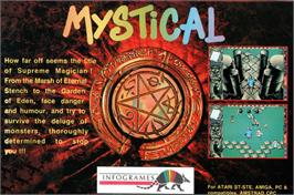 Advert for Mystical on the Microsoft DOS.