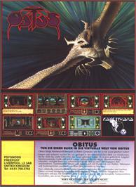 Advert for Obitus on the Microsoft DOS.