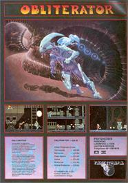 Advert for Obliterator on the Atari ST.