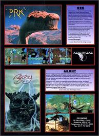 Advert for Ork on the Commodore Amiga.