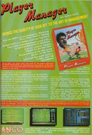 Advert for Player Manager on the Commodore Amiga.