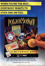 Advert for PowerMonger on the Microsoft DOS.
