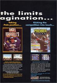 Advert for Premier Manager on the Sega Genesis.