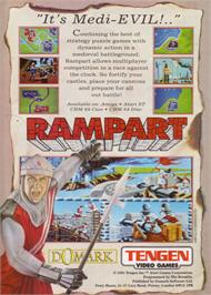 Advert for Rampart on the Atari ST.