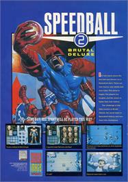 Advert for Speedball 2: Brutal Deluxe on the Sega Genesis.