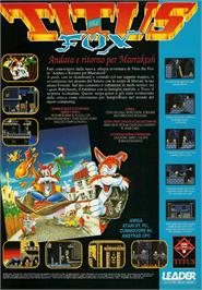 Advert for Titus the Fox: To Marrakech and Back on the Amstrad CPC.