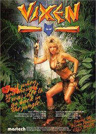 Advert for Vixen on the Commodore Amiga.
