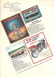 Advert for Xenophobe on the Sinclair ZX Spectrum.