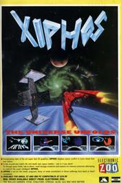 Advert for Xiphos on the Commodore Amiga.